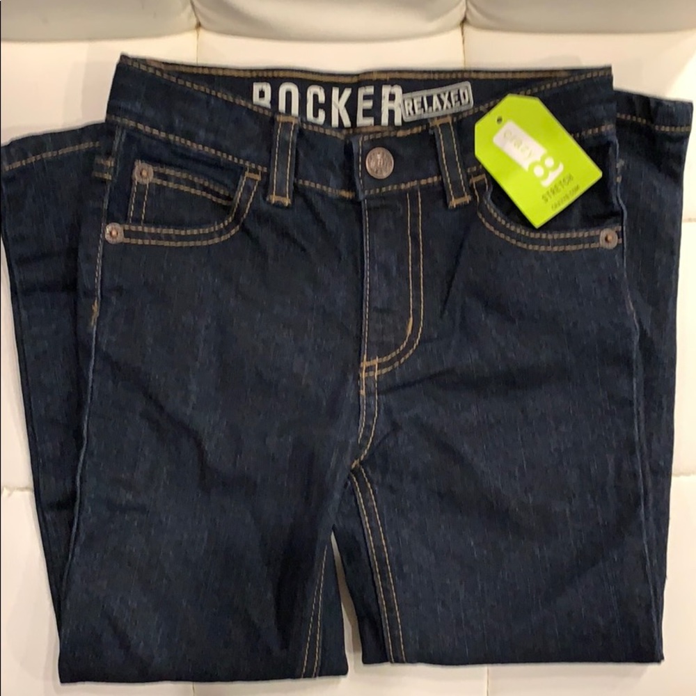 Crazy 8 Rocker Relaxed Dark Denim Jeans